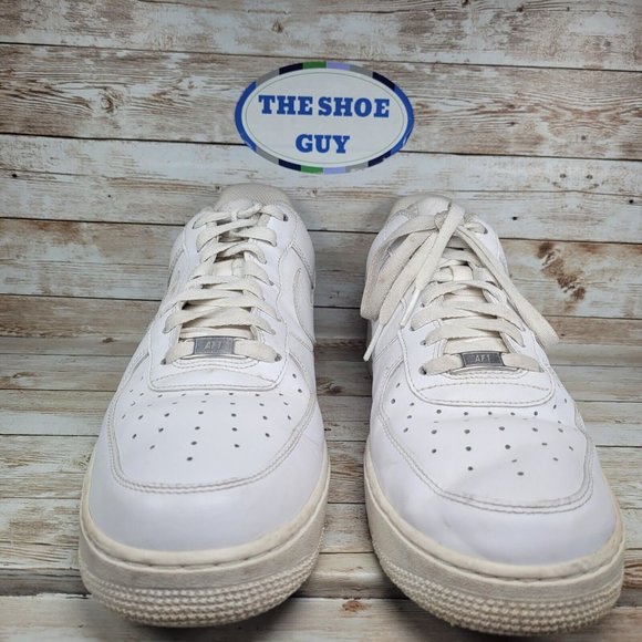 Nike Mens Sz 11.5 Air Force One AFL Low White Leather Sneaker Shoes 315122-111 - Picture 4 of 10